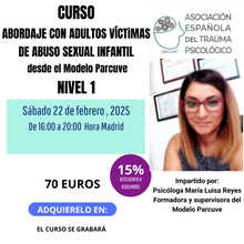 Cargar imagen en el visor de la galería, CURSO DE TRATAMIENTO DEL ABUSO SEXUAL INFANTIL EN ADULTOS
